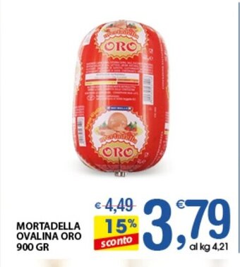 Qui Discount MORTADELLA OVALINA ORO 900 GR offerta