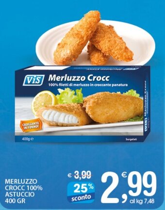 Qui Discount MERLUZZO CROCC 100% ASTUCCIO 400 GR offerta