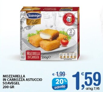 Qui Discount MOZZARELLA IN CARROZZA ASTUCCIO SOAVEGEL 200 GR offerta