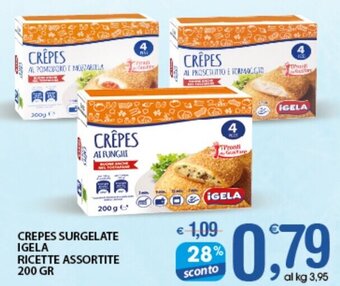 Qui Discount CREPES SURGELATE IGELA RICETTE ASSORTITE 200 GR offerta