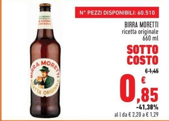 Conad BIRRA MORETTI ricetta originale 660 ml offerta