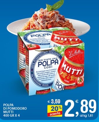 POLPA DI POMODORO MUTTI 400 GR X 4
