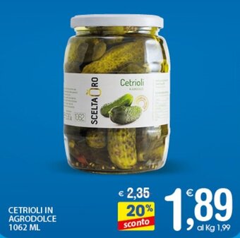 Qui Discount CETRIOLI IN AGRODOLCE 1062 ml offerta