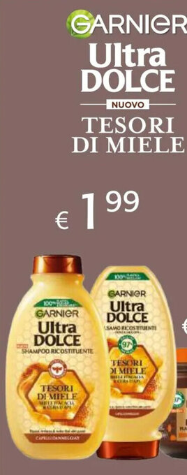 Acqua & Sapone GARNIER Ultra DOLCE NUOVO TESORI DI MIELE offerta