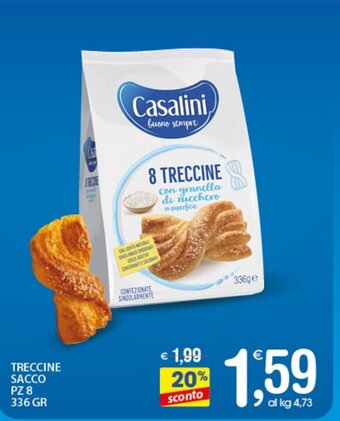 Qui Discount TRECCINE SACCO PZ 8 336 GR offerta