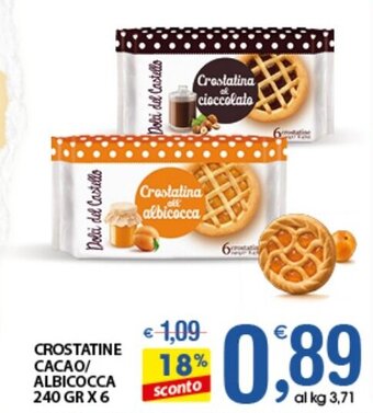 CROSTATINE CACAO/ ALBICOCCA 240 GR X 6