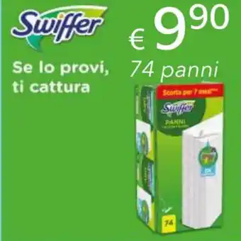 Acqua & Sapone Swiffer Se lo provi, ti cattura 74 panni offerta