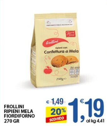 Qui Discount FROLLINI RIPIENI MELA FIORDIFORNO 270 GR offerta