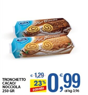 TRONCHETTO CACAO/ NOCCIOLA 250 GR