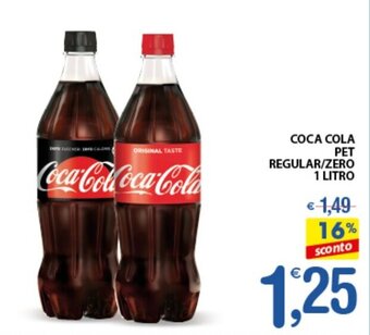 Qui Discount COCA COLA PET REGULAR/ZERO 1 LITRO offerta