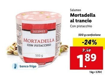 Lidl Salumeo mortadella al trancio offerta
