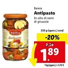 Lidl Baresa antipasto offerta