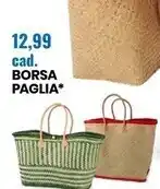 Eurospin Glissade borsa paglia offerta