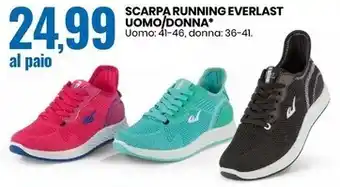 Eurospin Everlast scarpa running uomo/donna offerta