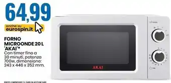 Eurospin Akai forno microonde 20 l offerta