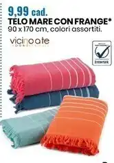 Vicino a te telo mare con frange