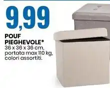 Eurospin Vicino a te pouf pieghevole offerta