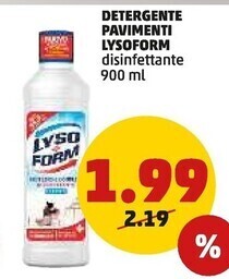 Lysoform detergente pavimenti