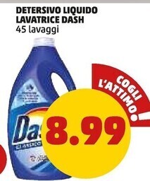 PENNY Dash detersivo liquido lavatrice offerta