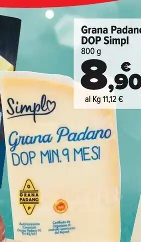 Carrefour Market Simpl grana padano dop offerta