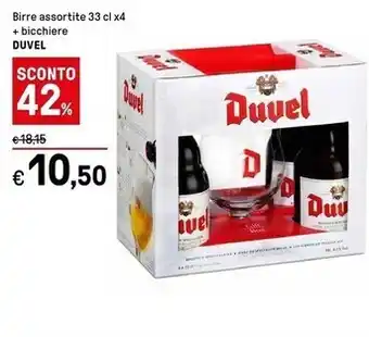 Duvel birre assortite + bicchiere