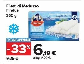 Carrefour Market Findus filetti di merluzzo offerta
