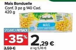 Carrefour Market Bonduelle mais offerta