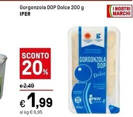 Iper La Grande Iper gorgonzola dop dolce offerta