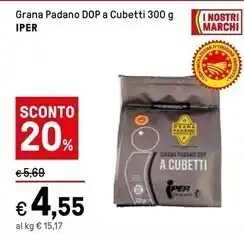 Iper grana padano dop a cubetti