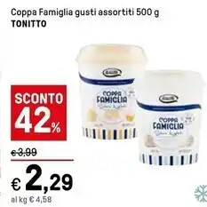 Iper La Grande Tonitto coppa famiglia gusti assortiti offerta