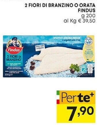 Panorama Findus 2 fiori di branzino o orata offerta