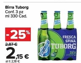 Carrefour Market Tuborg birra offerta