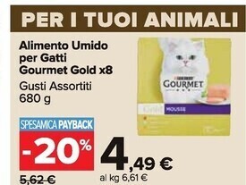 Carrefour Market Purina alimento umido per gatti gourmet gold offerta