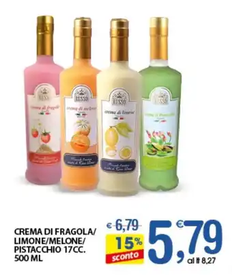 CREMA DI FRAGOLA/ LIMONE/MELONE/ PISTACCHIO 17CC. 500 ML