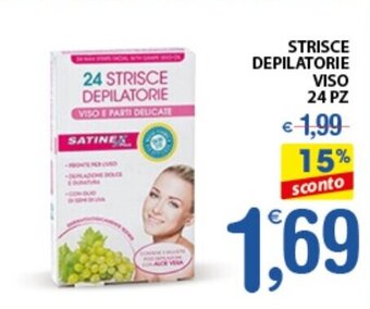 Qui Discount STRISCE DEPILATORIE VISO 24 PZ offerta