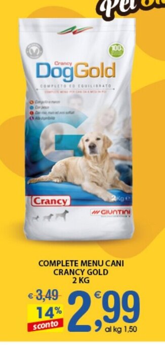 COMPLETE MENU CANI CRANCY GOLD 2 KG