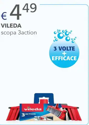 Acqua & Sapone VILEDA scopa 3action 3 VOLTE + EFFICACE offerta