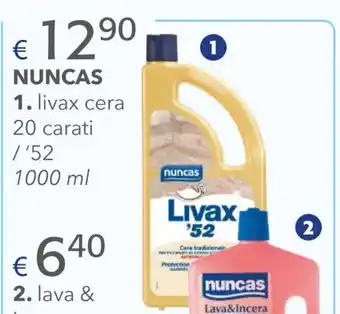 Acqua & Sapone NUNCAS livax cera 20 carati '52 1000 ml offerta