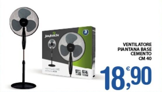 Qui Discount VENTILATORE PIANTANA BASE CEMENTO CM 40 offerta