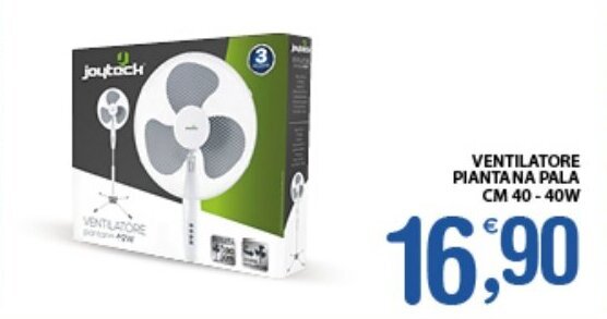 Qui Discount VENTILATORE PIANTANA PALA CM 40-40W offerta
