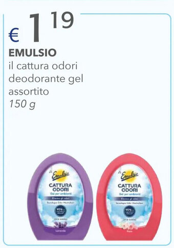 Acqua & Sapone EMULSIO il cattura odori deodorante gel assortito 150 g offerta
