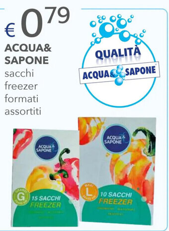 Acqua & Sapone ACQUA& SAPONE sacchi freezer formati assortiti offerta