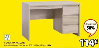 JYSK SCRIVANIA HASLUND offerta