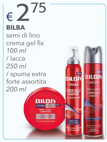 Acqua & Sapone BILBA semi di lino crema gel fix 100 ml / lacca 250 ml / spuma extra forte assortita 200 ml offerta