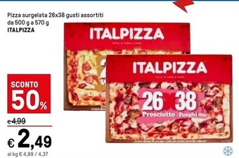 Iper La Grande Italpizza pizza surgelata 26x38 gusti assortiti offerta