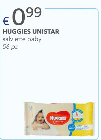 Acqua & Sapone HUGGIES UNISTAR salviette baby 56 pz offerta