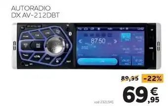 Norauto Autoradio dx av-212dbt offerta