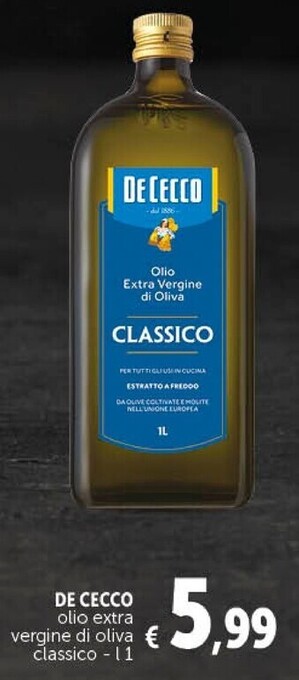 Gourmet Déco De cecco olio extra vergine di oliva classico offerta