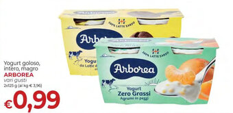 Supermercati Nonna Isa Yogurt goloso, intero, magro ARBOREA vari gusti 2x125 g offerta
