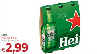 Supermercati Nonna Isa Birra HEINEKEN 3x33 cl offerta